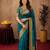 Rama soft silk blend banarasi jacuard work pethani saree with unstitched blouse piece
