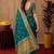 Rama soft silk blend banarasi jacuard work pethani saree with unstitched blouse piece