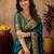 Rama soft silk blend banarasi jacuard work pethani saree with unstitched blouse piece