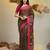 Brown tissue handwoven saree with woven designs