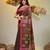 Brown tissue handwoven saree with woven designs