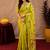 Parrot soft silk blend banarasi jacuard work pethani saree with unstitched blouse piece