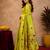 Parrot soft silk blend banarasi jacuard work pethani saree with unstitched blouse piece