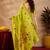 Parrot soft silk blend banarasi jacuard work pethani saree with unstitched blouse piece