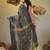 Teal tissue handwoven soft saree with texture designs