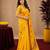Yellow soft silk blend banarasi jacuard work pethani saree with unstitched blouse piece