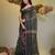 Teal tissue handwoven soft saree with texture designs