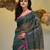 Teal tissue handwoven soft saree with texture designs