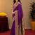 Purple soft silk blend banarasi jacuard work pethani saree with unstitched blouse piece