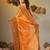 Orange tissue handwoven soft saree with texture designs