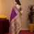 Purple soft silk blend banarasi jacuard work pethani saree with unstitched blouse piece