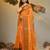 Orange tissue handwoven soft saree with texture designs