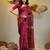 Magenta tissue handwoven soft saree with texture designs