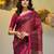 Magenta tissue handwoven soft saree with texture designs
