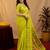 Parrot soft silk blend banarasi jacuard work pethani saree with unstitched blouse piece