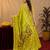 Parrot soft silk blend banarasi jacuard work pethani saree with unstitched blouse piece