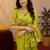 Parrot soft silk blend banarasi jacuard work pethani saree with unstitched blouse piece