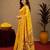 Yellow soft silk blend banarasi jacuard work pethani saree with unstitched blouse piece