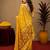 Yellow soft silk blend banarasi jacuard work pethani saree with unstitched blouse piece