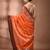 Orangetissue handwoven saree with jamdani borders