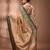 Beige tissue handwoven saree with jamdani borders