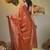 Red tissue soft saree with zari borders