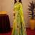 Parrot soft silk blend banarasi jacuard work pethani saree with unstitched blouse piece