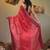 Pink tissue soft saree with zari borders