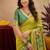 Parrot soft silk blend banarasi jacuard work pethani saree with unstitched blouse piece