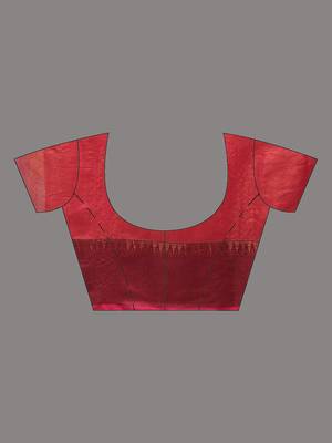 Pink tissue soft saree with zari borders 4