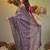 Purple tissue soft saree with zari borders
