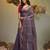 Purple tissue soft saree with zari borders