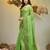 Green tissue soft saree with zari borders