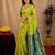 Parrot soft silk blend banarasi jacuard work pethani saree with unstitched blouse piece