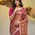 Violet dual tone texture motifs tissue saree with stripes pallu