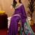Purple soft silk blend banarasi jacuard work pethani saree with unstitched blouse piece