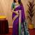 Purple soft silk blend banarasi jacuard work pethani saree with unstitched blouse piece