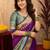 Purple soft silk blend banarasi jacuard work pethani saree with unstitched blouse piece