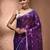 Purple texture motifs tissue saree with stripes pallu