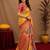 Yellow soft silk blend banarasi jacuard work pethani saree with unstitched blouse piece