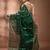 Green texture motifs tissue saree with stripes pallu