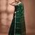 Green texture motifs tissue saree with stripes pallu