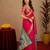 Rani pink soft silk blend banarasi jacuard work pethani saree with unstitched blouse piece