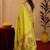 Parrot soft silk blend banarasi jacuard work pethani saree with unstitched blouse piece