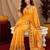 Yellow soft silk blend banarasi jacuard work pethani saree with unstitched blouse piece