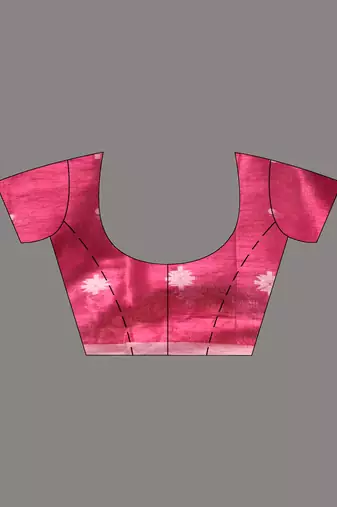 Pink texture motifs tissue saree with stripes pallu
