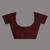 Elegant maroon cotton saree with sequin embellishments and pom pom