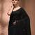 Elegant black cotton saree with sequin embellishments and pom pom