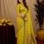 Parrot soft silk blend banarasi jacuard work pethani saree with unstitched blouse piece