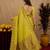 Parrot soft silk blend banarasi jacuard work pethani saree with unstitched blouse piece
